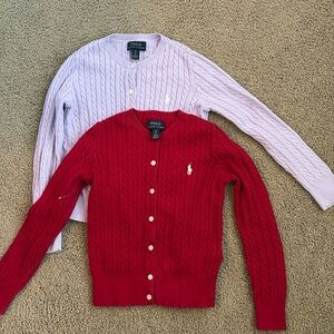 Polo Ralph Lauren girls cardigans, size small